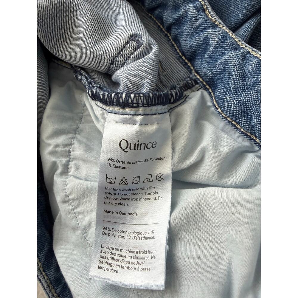 Quince Women Jeans Bella Stretch Wide Leg Seaside Blue 32/32 - Picture 6 of 10